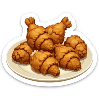 Japanese fried chicken karaage sticker