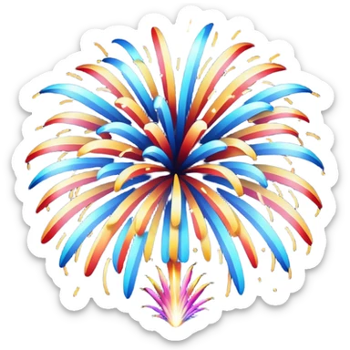 fireworks before explosion sticker