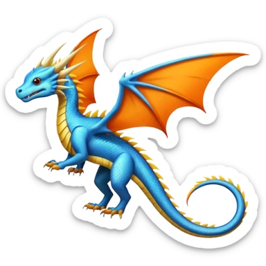 Fourth wing swordtail dragon  sticker