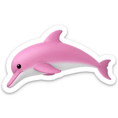 Pink dolphin sticker