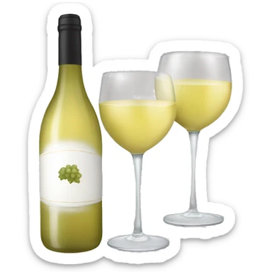 White wine brindis sticker