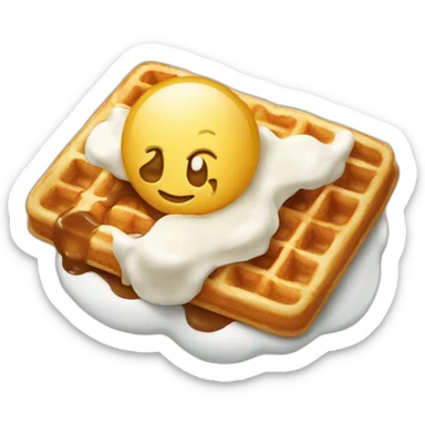 Waffle + ice cream sticker