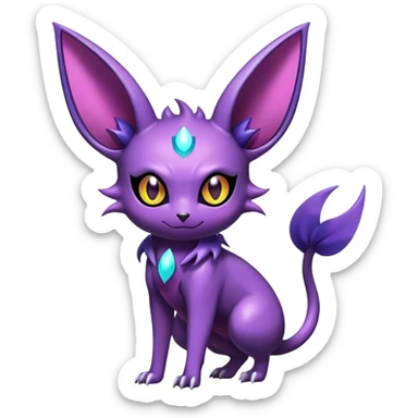 Shiny Dark Noibat-Espeon-Haunter-Umbreon-Nidorino-fusion-hybrid full body sticker