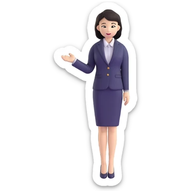 Japanese business woman in professional attire sticker