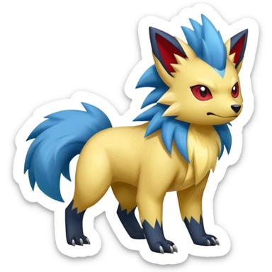 Manectric-Zorua-Fakémon-hybrid-creature (full body)  sticker