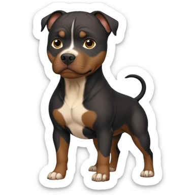 A black pitbull dog sticker