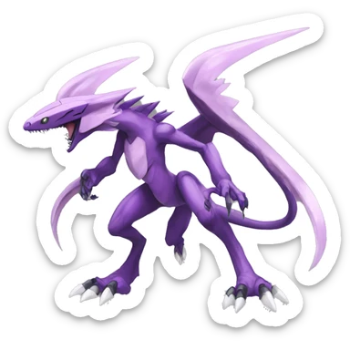  Cool Edgy Godly Futuristic Digimon-Fakemon-Genesect-Reptile full body sticker