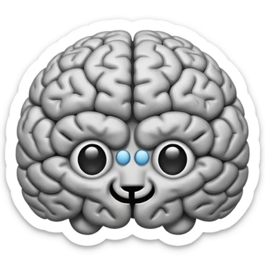 🚫+🧠  No brain sticker