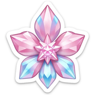 Shiny glittering pastel smooth soft flurry Diancie-Aurorus-aesthetic-fusion sticker