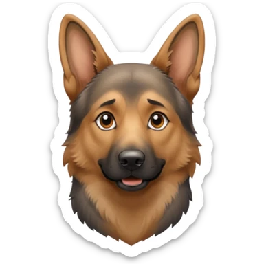 grayish dusty german shepard sticker