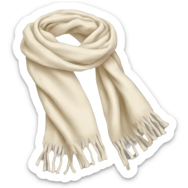 Cream scarf sticker