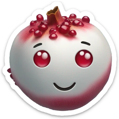 Pomegranate in a pool sticker