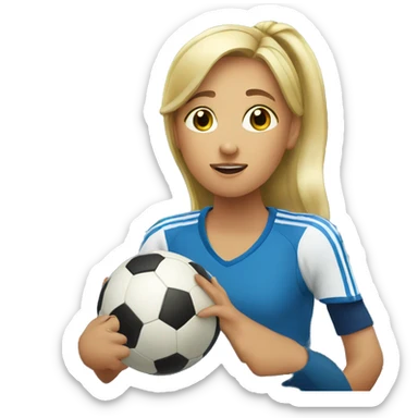 girls watching soccer game sticker