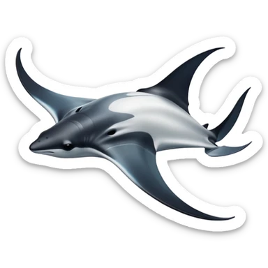 Manta ray sticker