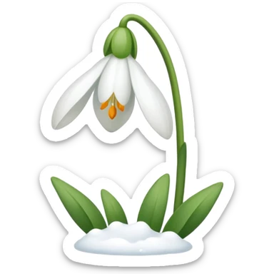 snowdrop emoji sticker