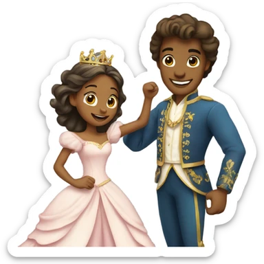 Dancing Princess With Her Prince sticker