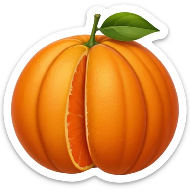 Muscle Orange Fruit sticker
