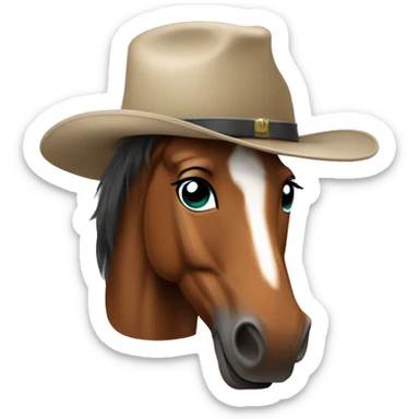Horse riding hat sticker