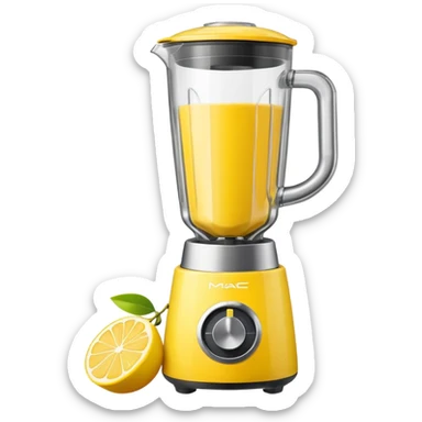 mac os icon fruit blender yellow lemon sticker