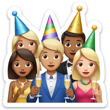 pink video call between people sticker