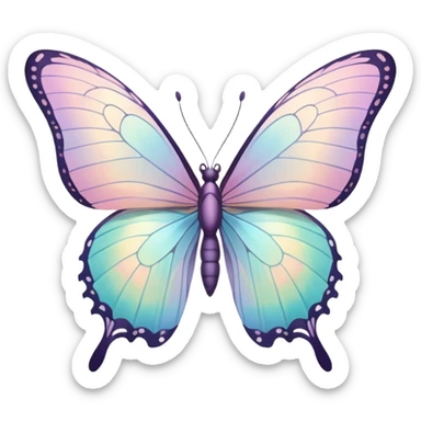 Pastel Iridescent Butterfly sticker
