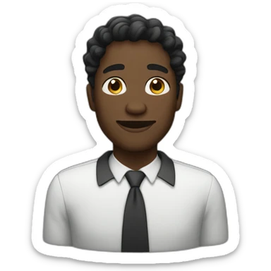black man with waves sticker