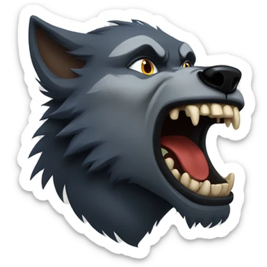 Werewolf howling sticker