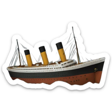 titanic ship sinking sticker