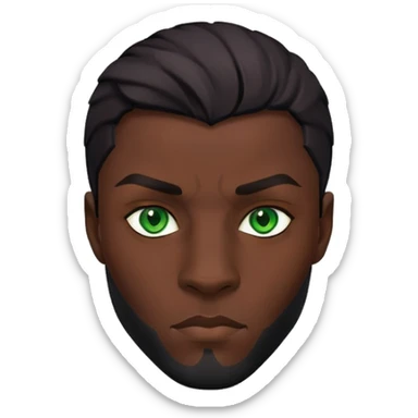 Black panther man with green eyes sticker