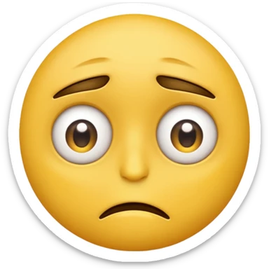 emoji yellow tired, eye bags sticker