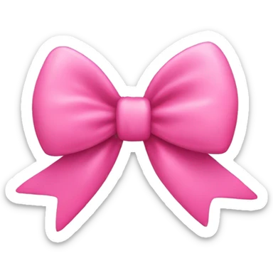 pink heart bow sticker