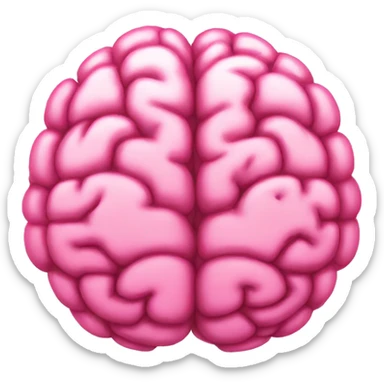 A pink brain a book sticker