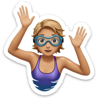 person swimming laps in pool zoomed out showing lap swiming back stroke, no more zoomed out full body but par under water I want to see the water sticker