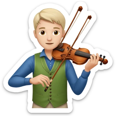 cricket, vest, violin sticker