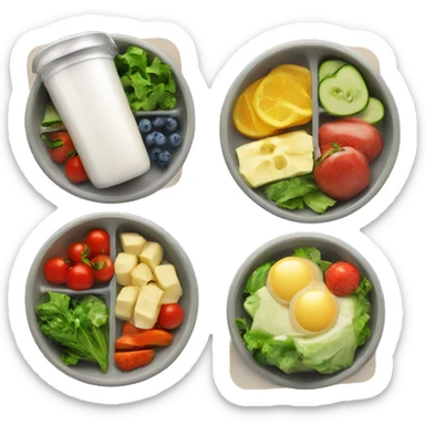 healty meal prep app logo sticker