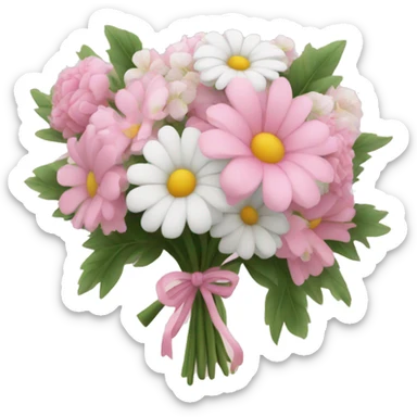 bouquet of flowers pink and white  sticker