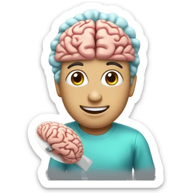 Brain surgery celebration sticker
