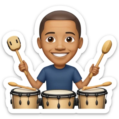 Obama drummer sticker