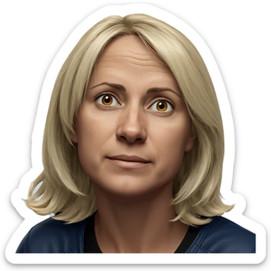 blonde solo portrait realism sticker