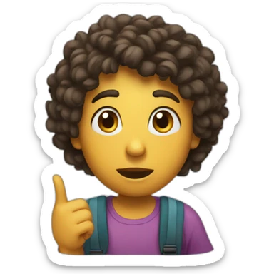 A student who asks a question with surprise sticker