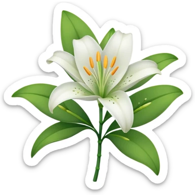Lily flower sticker