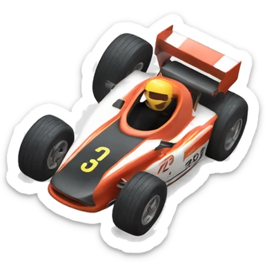 Race car with scorching tires sticker