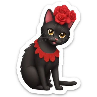 Flamenco cat sticker