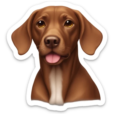 Viszla dog black sticker