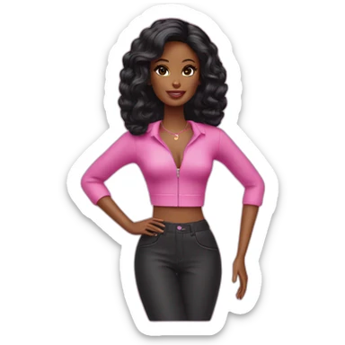 Black Barbie sticker
