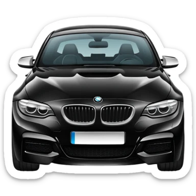 Black bmw car sticker