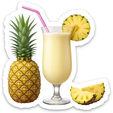 yellow pina colada sticker