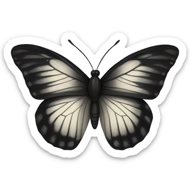 Black butterfly sticker