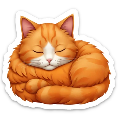 Cat sleeping sticker
