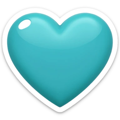 turquoise heart  sticker